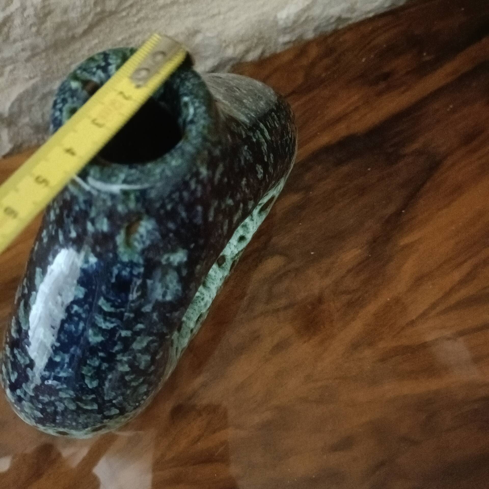 Vase, bougeoir en céramique émaillée