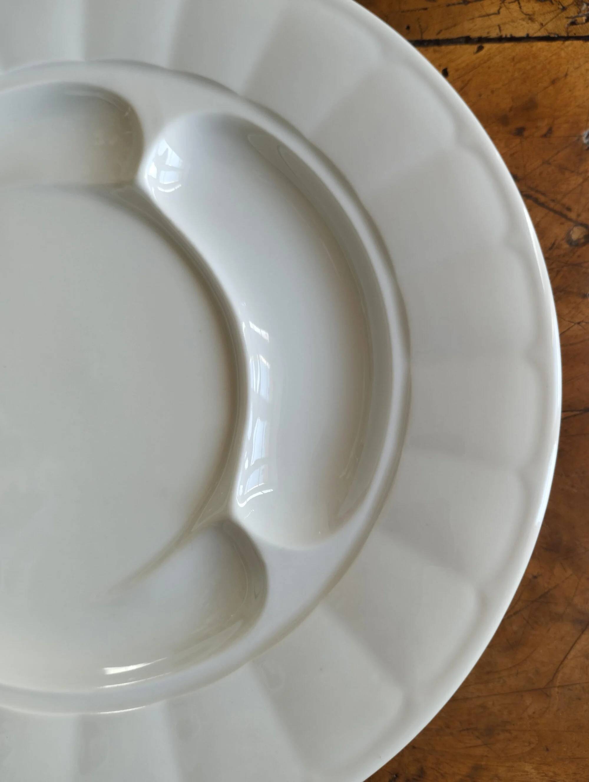 6 artichoke plates in Pillivuyt porcelain