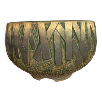 Ancient terracotta pot for bonsai succulents, Korea, signed 20th century.