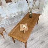 Solid wood farmhouse table