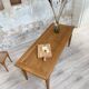 Solid wood farmhouse table