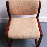 Set of 3 Strafor armchairs wool and wood
