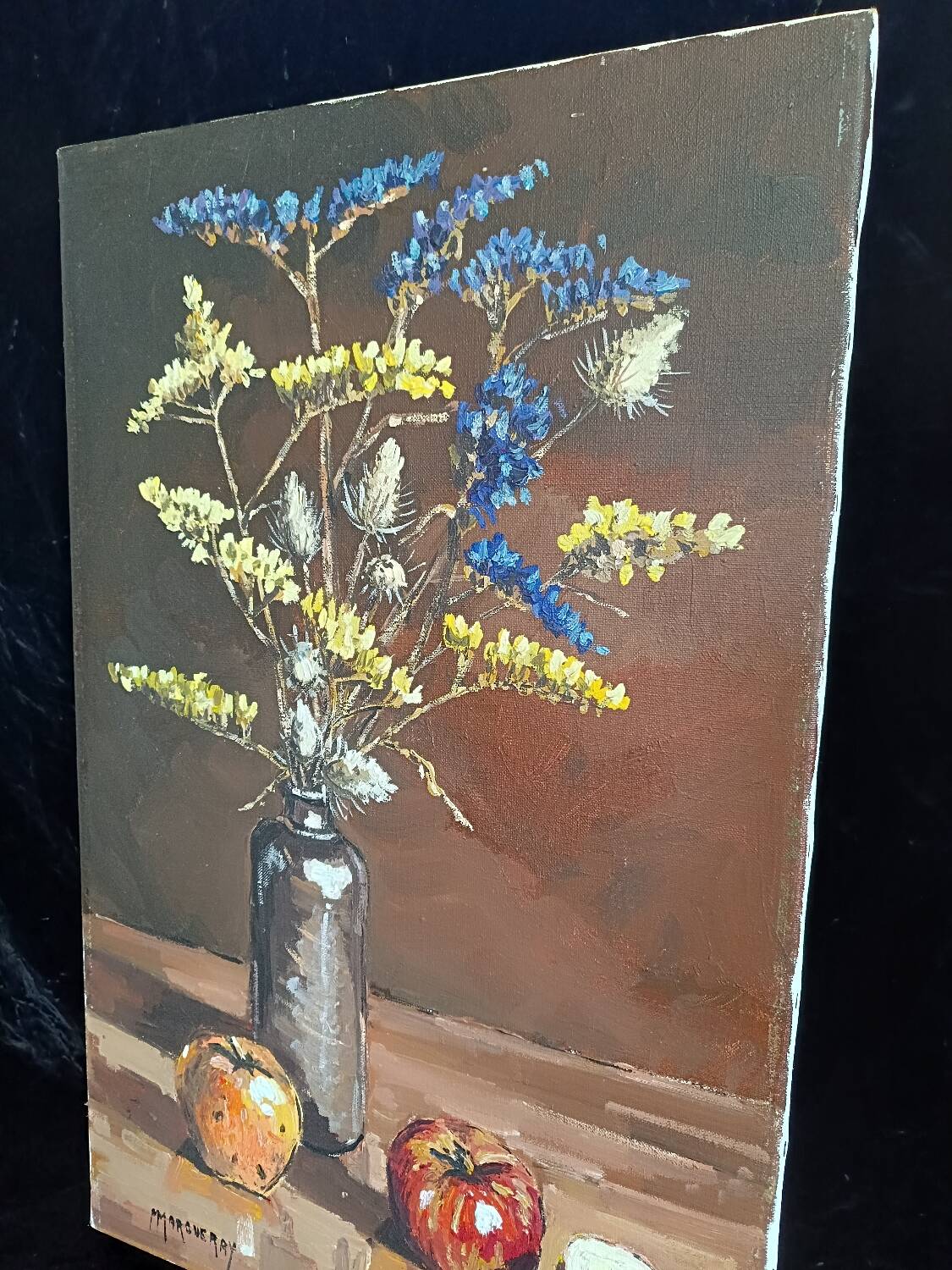 Margueray painting "Flowers and Apples"