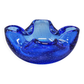 Cendrier ou vide-poches des années 1960 en verre Murano Bullicante par Flavio