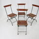1920s set of four folding garden chairs, czechoslovakia