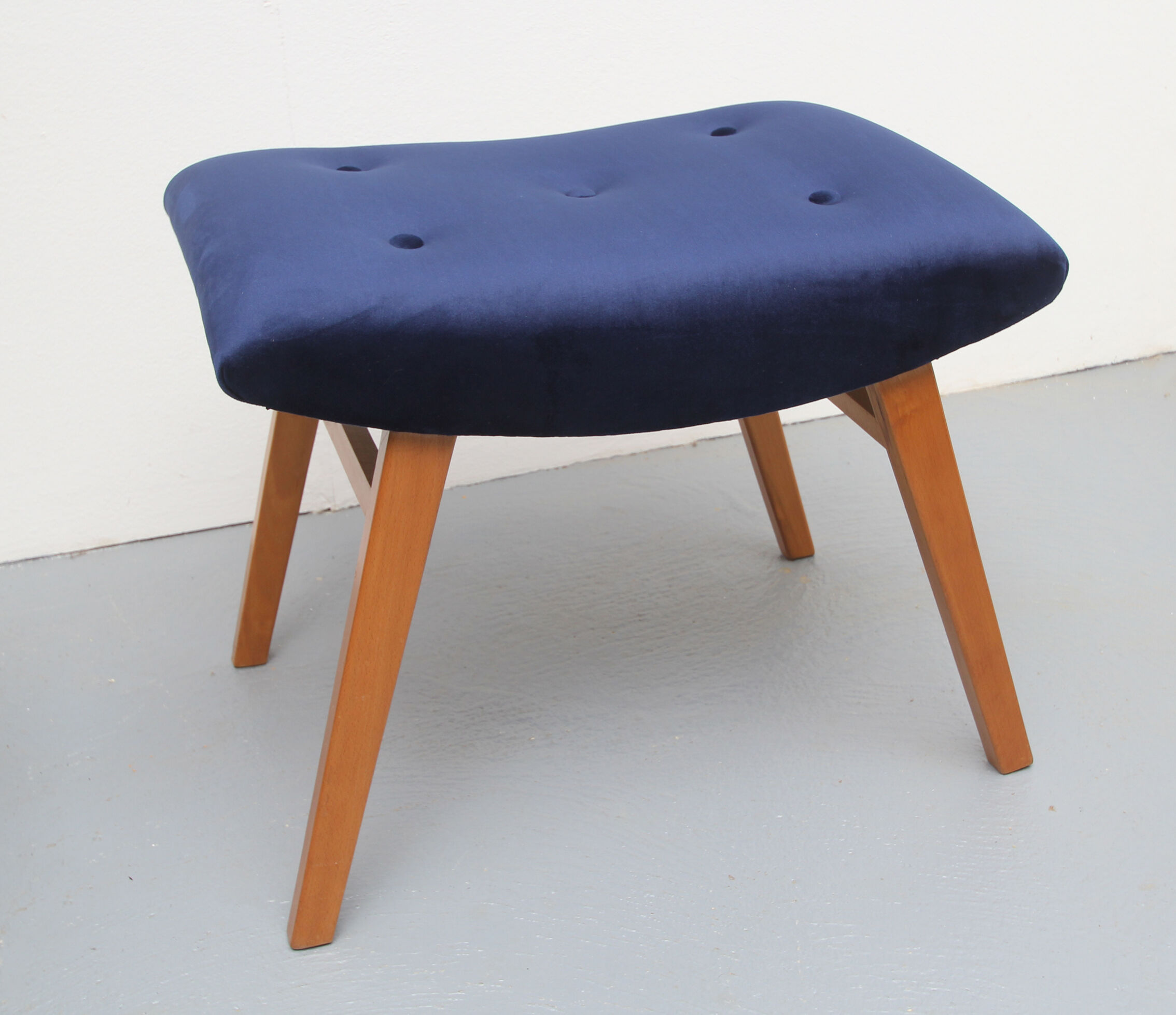 1950s highjack chair with stool, completely restored