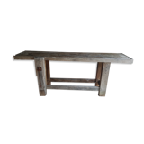 Ancien établi de menuisier bois brut