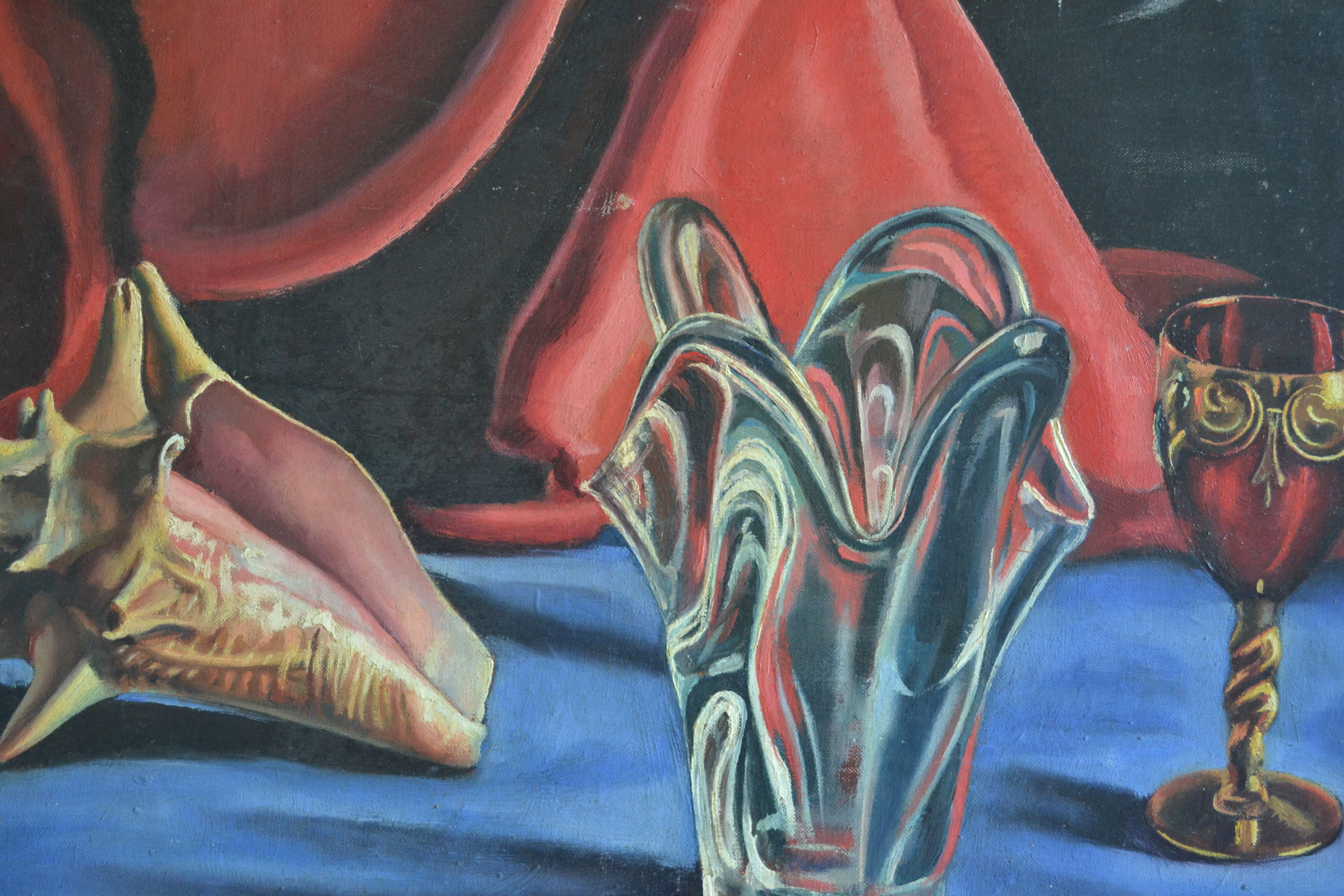 Charles floutard ( 1926 2006 ) still life with vase hst 61 x 50 cm