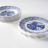 8 assiettes creuses english landscape