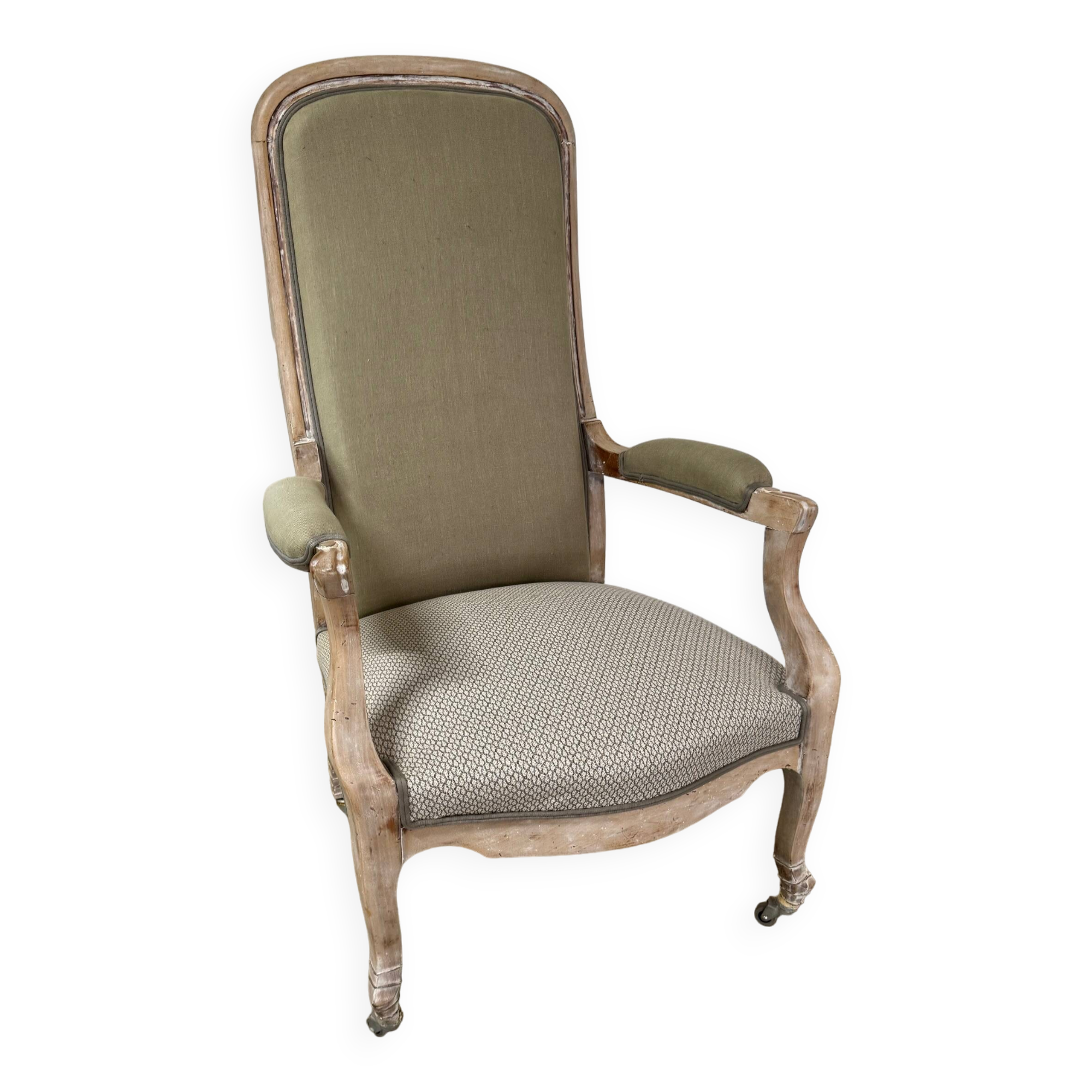 Khaki Voltaire Armchair