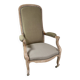 Khaki Voltaire Armchair