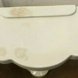 Pair of bathroom stand-up console in 20th century white enamel