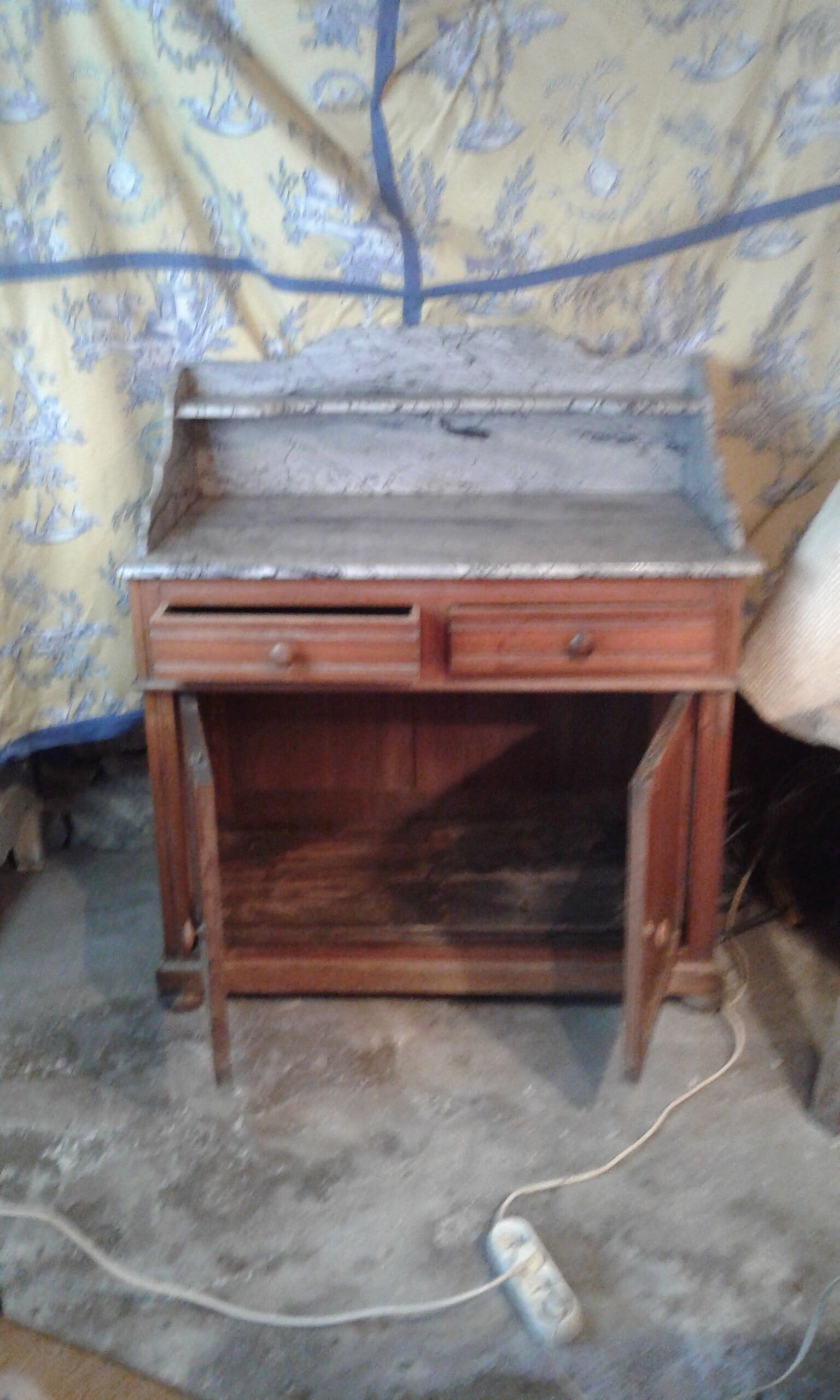 Bathroom furniture with marble