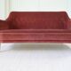 "Samsas" canapé in rare velvet by Carl Malmsten from the mid-century, Sweden, 1960s.