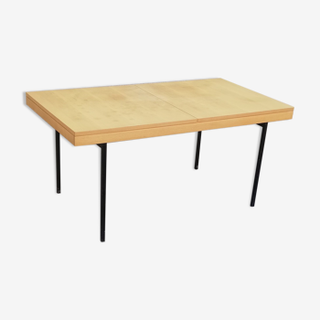 Rectangular vintage table with integrated extension