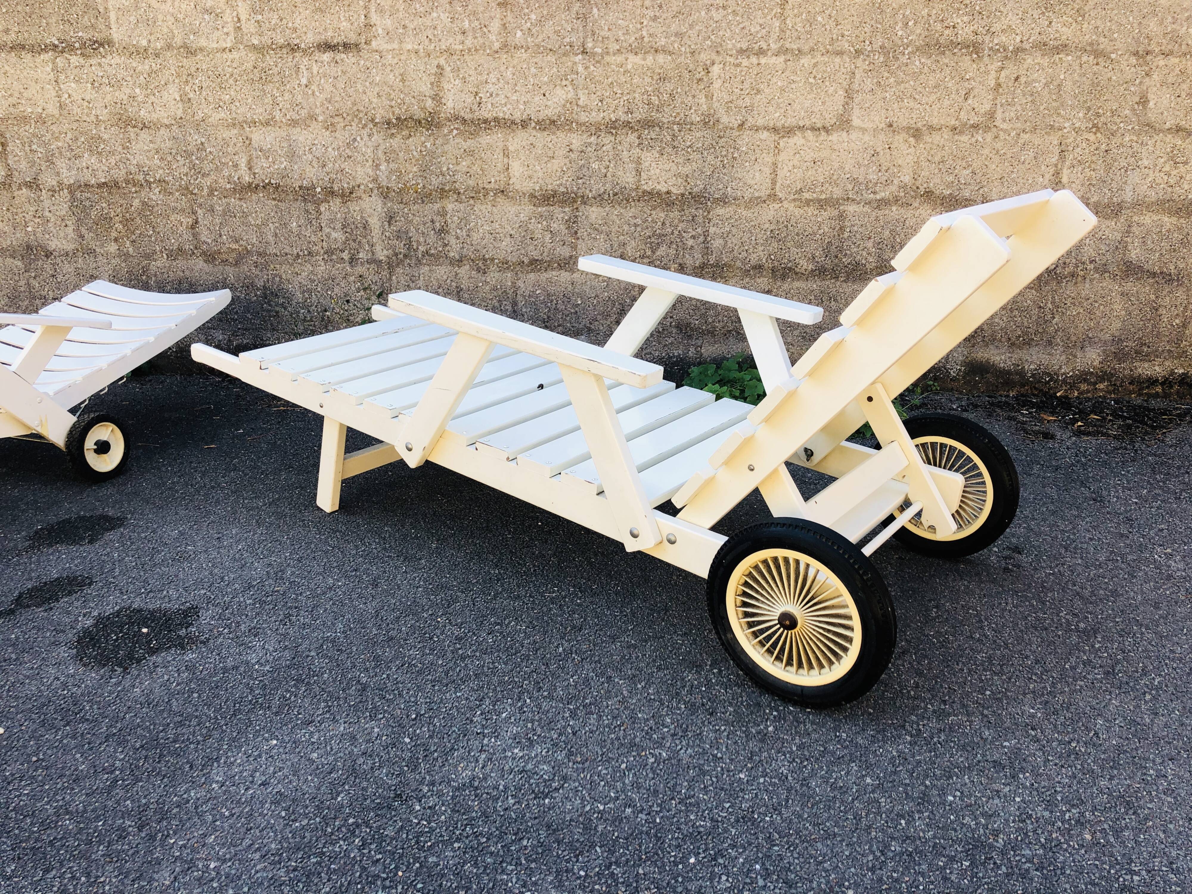 Pair of sun loungers 1960 R. Gleizes