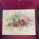 Oil on canvas signed "armful of roses" old