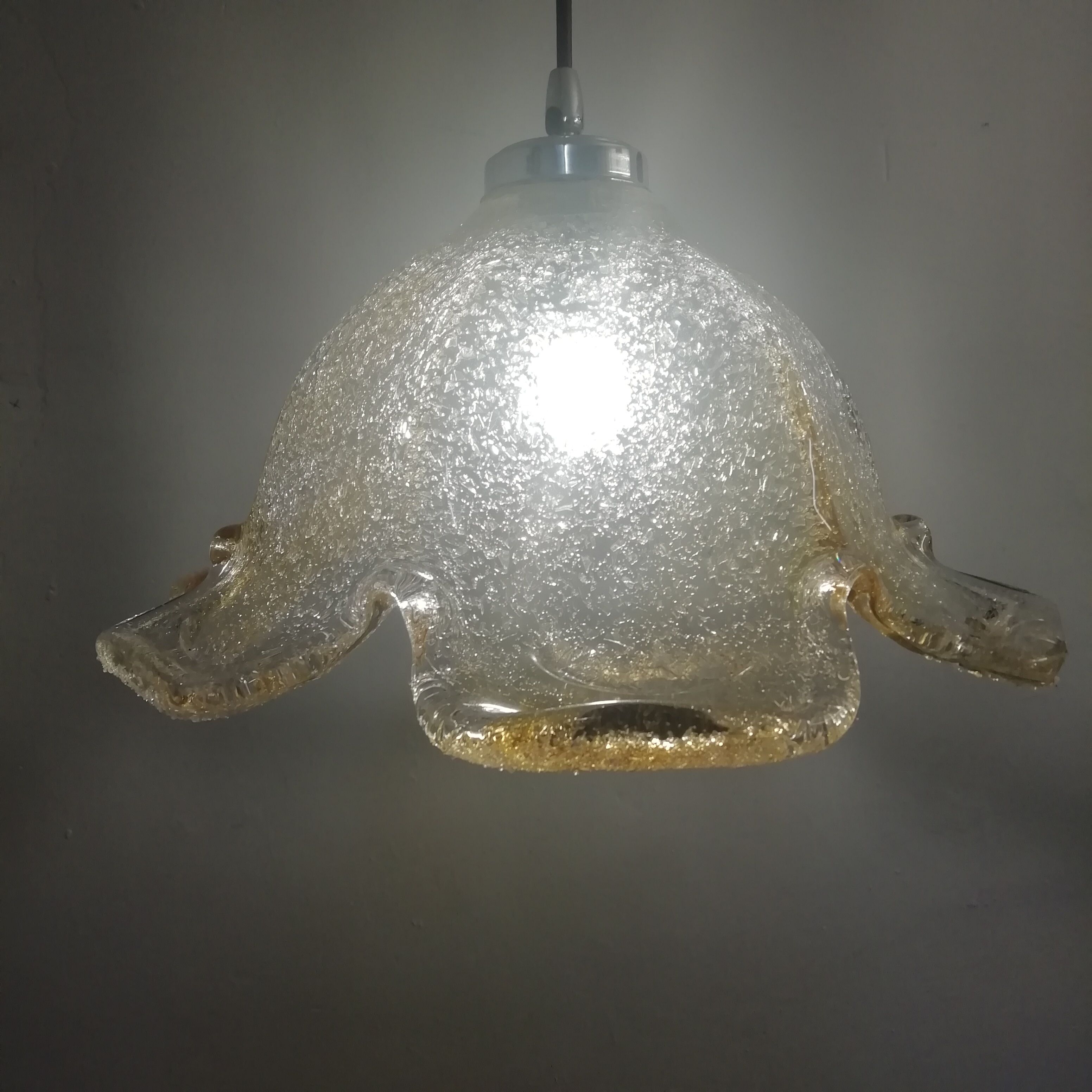 Danish ceiling lamp of the Omi house with Murano glass tulip