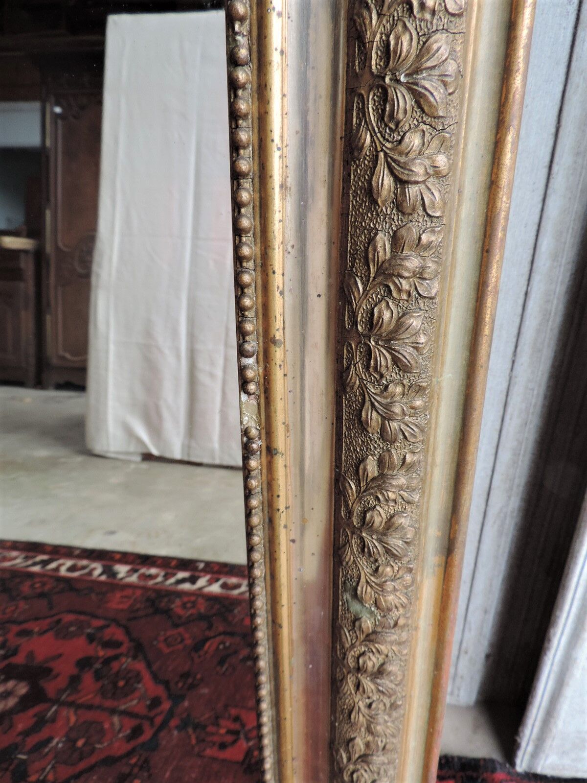 Large golden mirror Louis - Philip Ancient