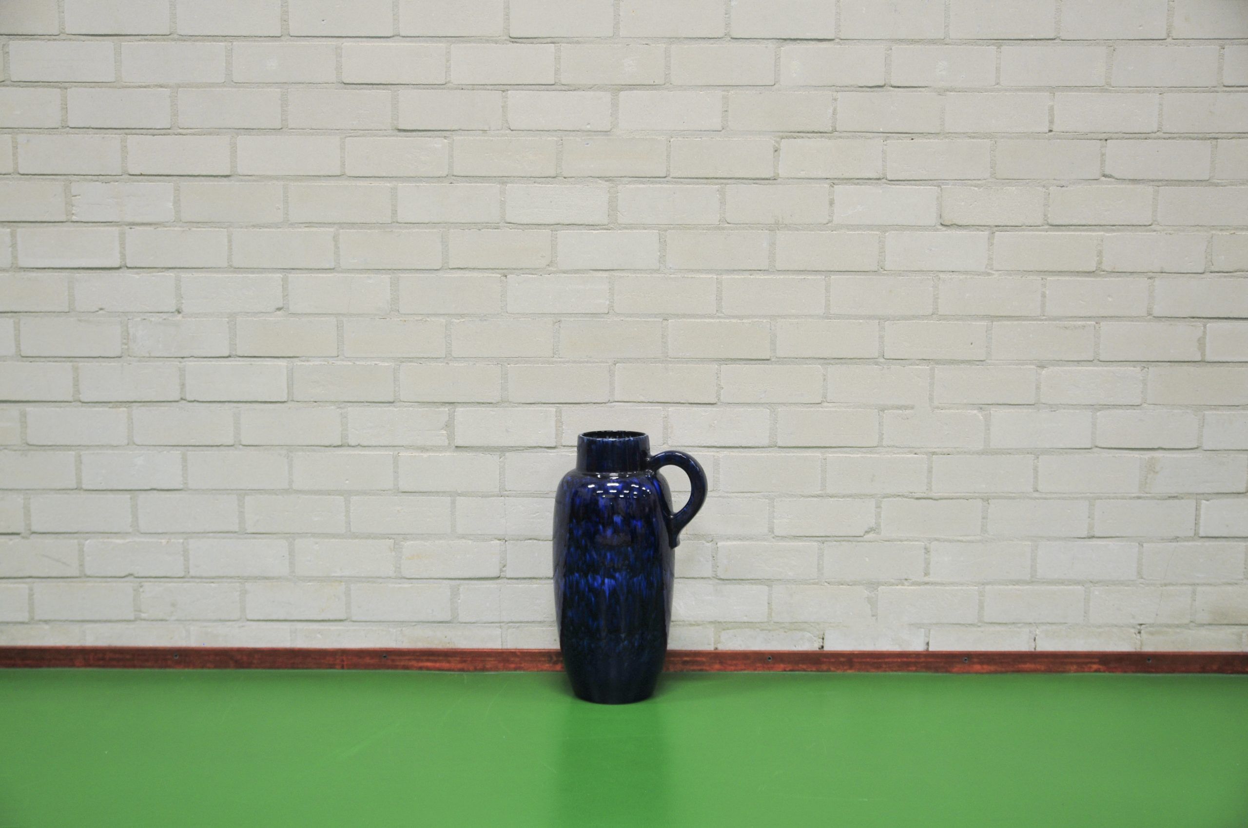 Vintage blue floor vase