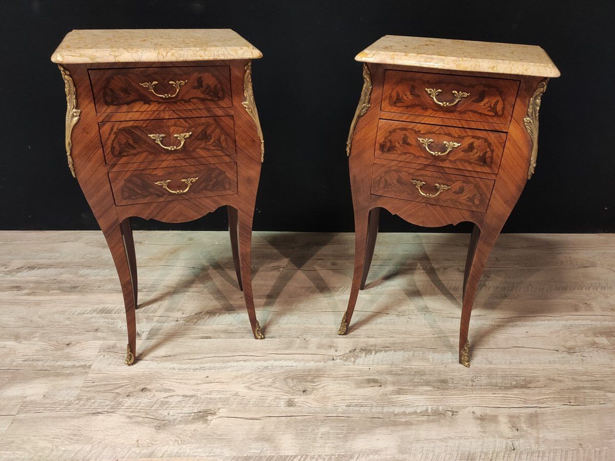 Pair of bedside Louis XV style