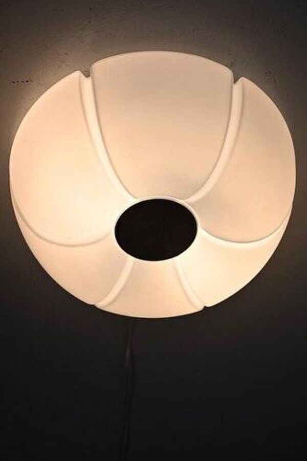 Lampe Lotus en verre de Glashütte Limburg