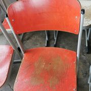 Set of 14 vintage stackable chairs