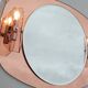 Designer mirror with its Italian pink glass sconces Veca vintage 1970.