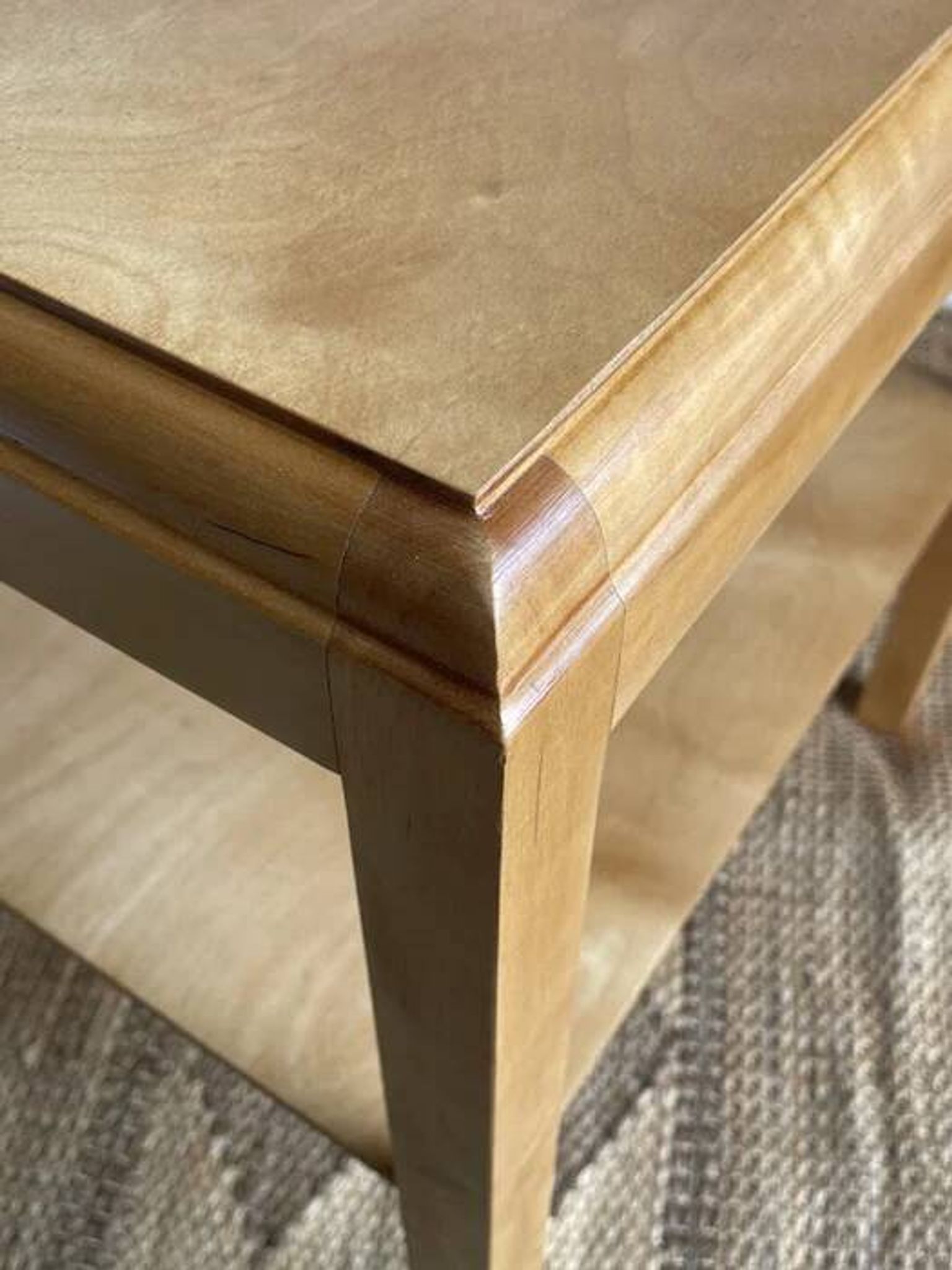 Swedish modern birch side table, late 20th century