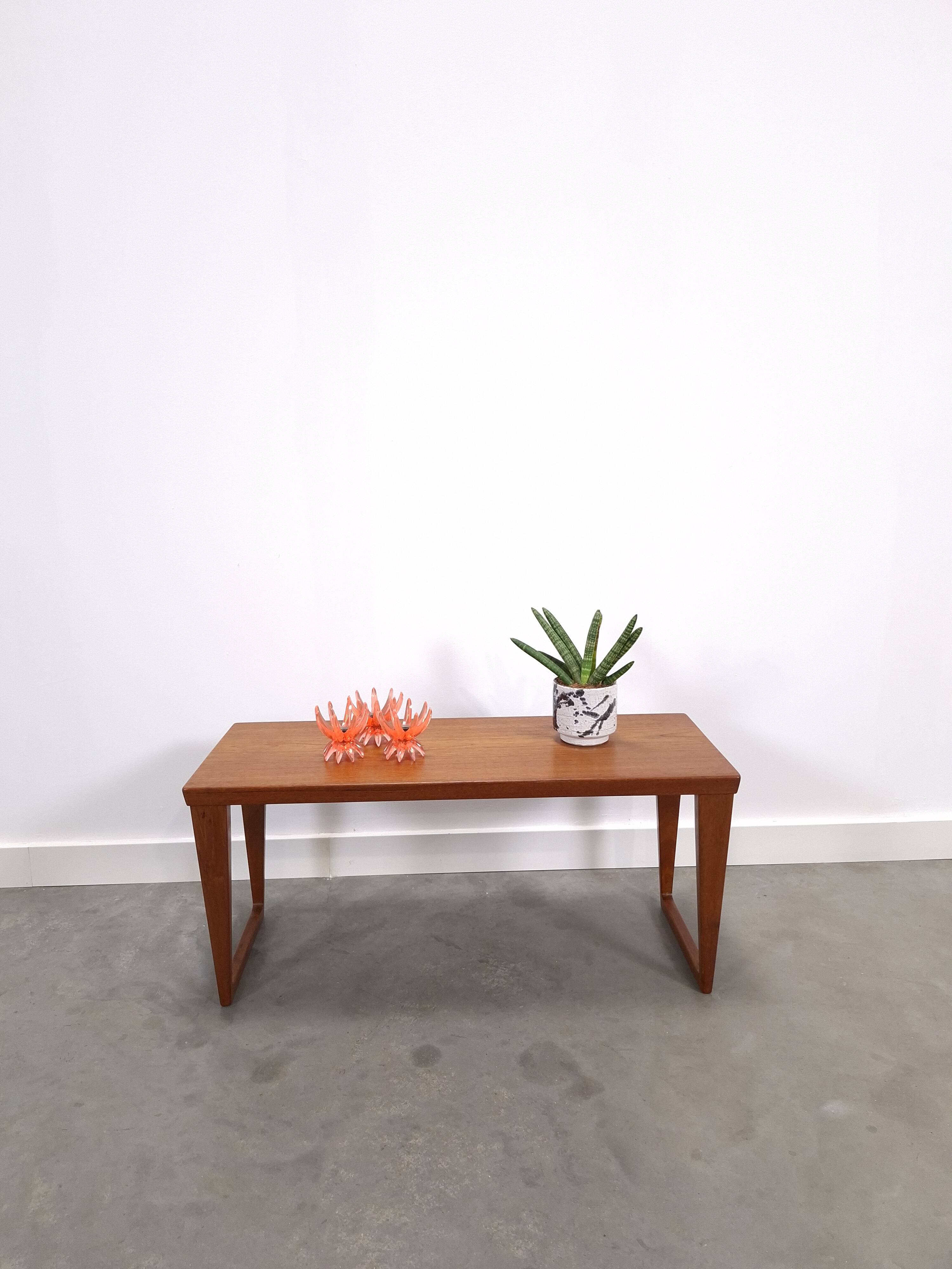 Vintage teak table Kai Kristiansen, Danish design coffee table, model 35