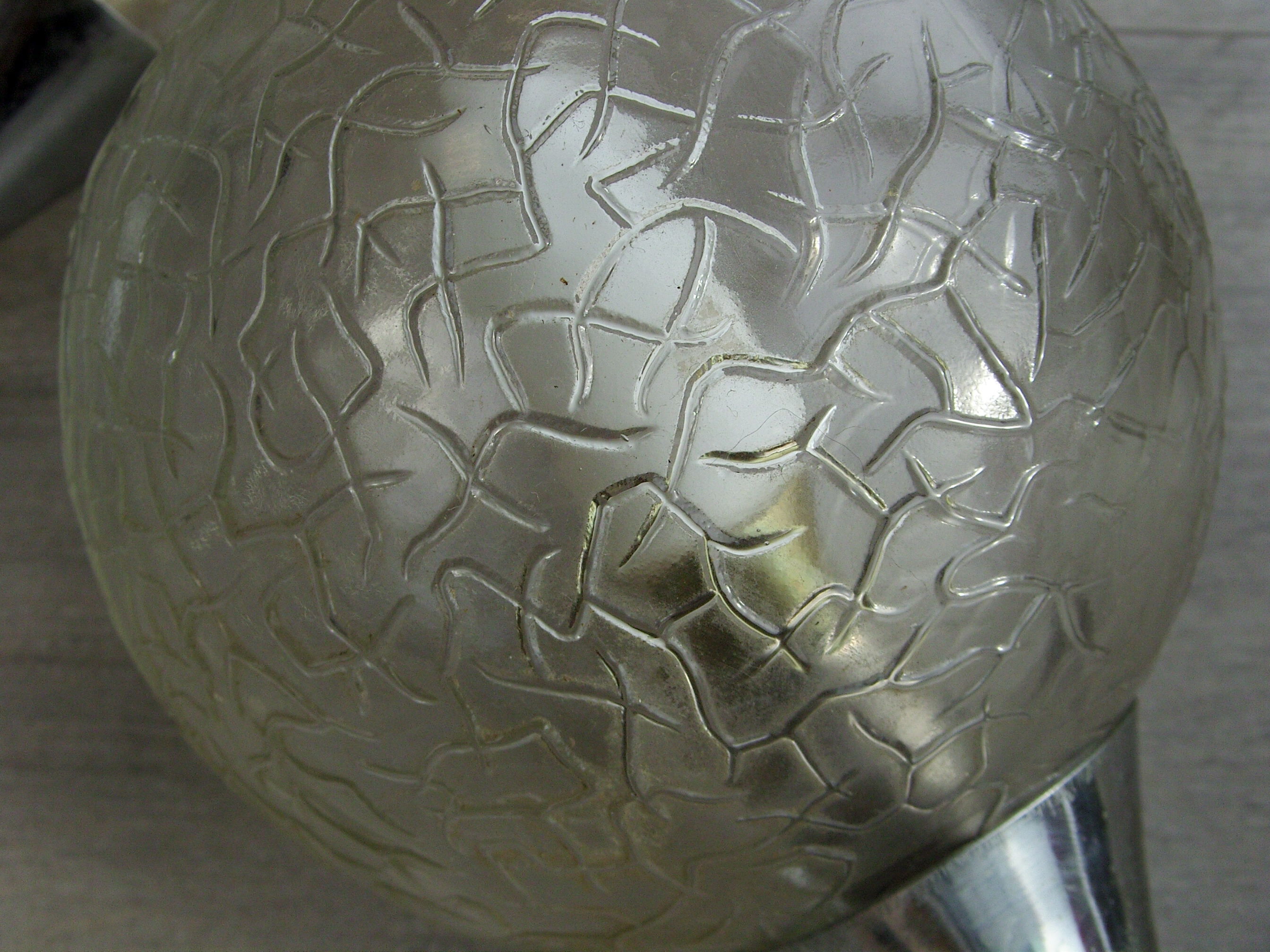 Pair of wall glass ball lamps