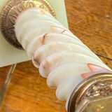 Twisted onyx and bronze lamp