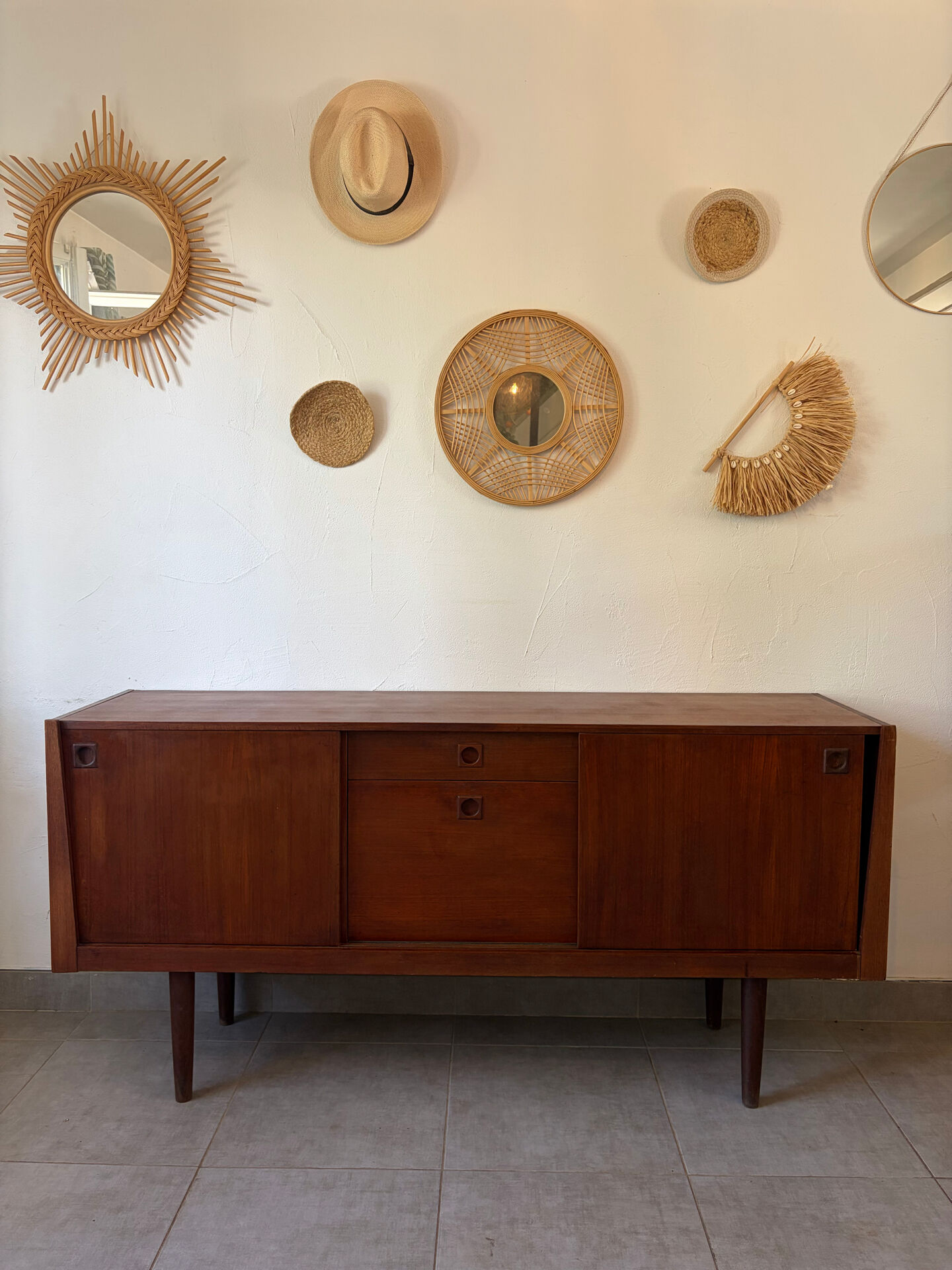 Vintage teak enfilade from the 1960s.