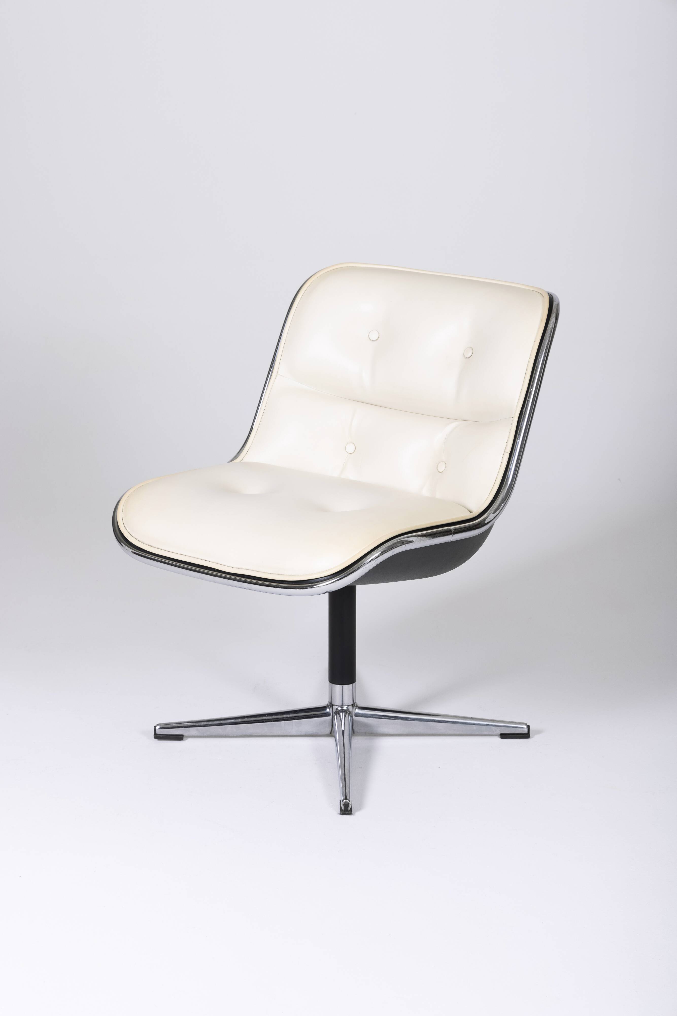 Charles Pollock leather armchair