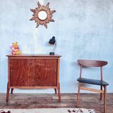 Vintage high sideboard with compass feet