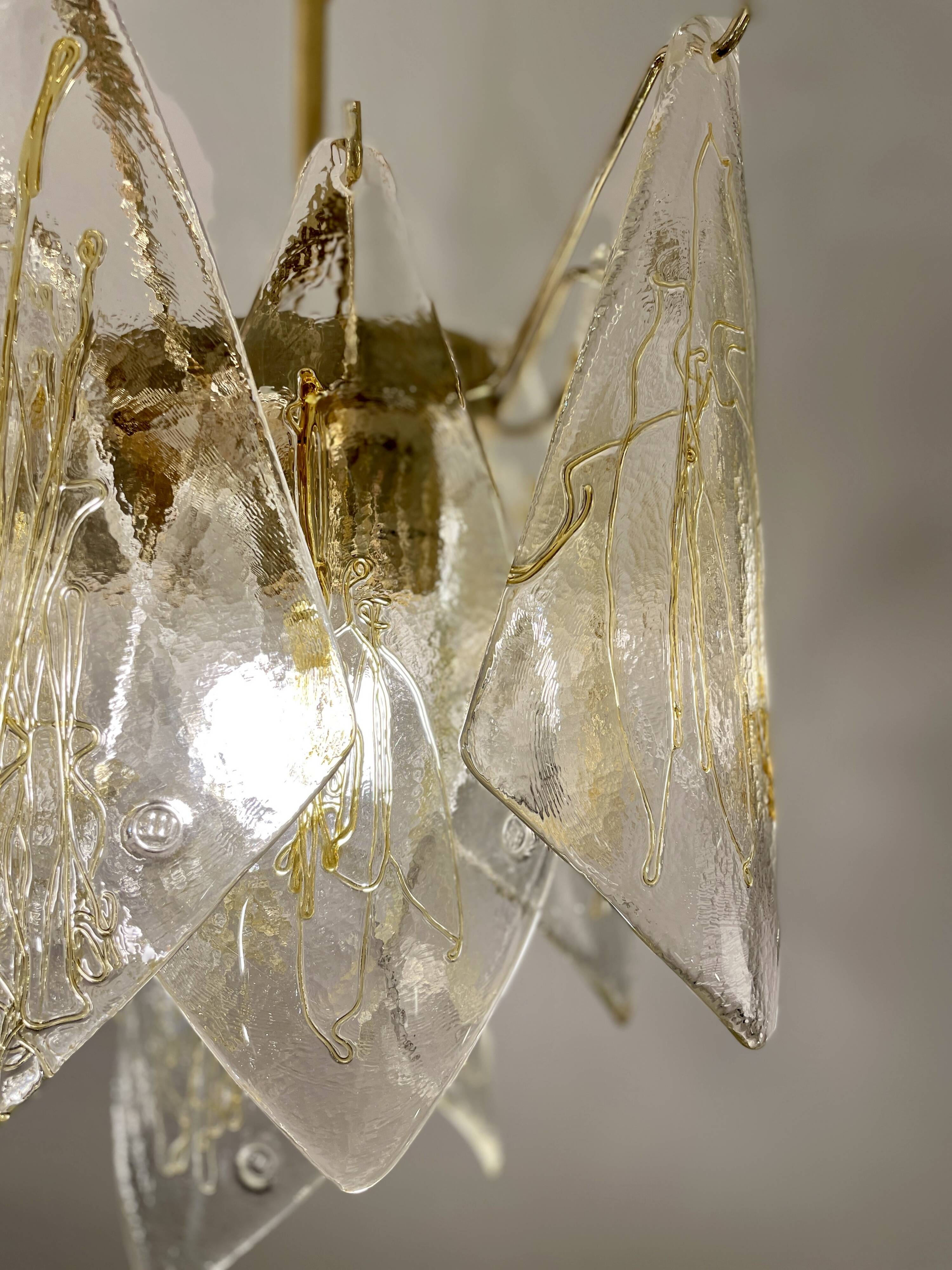 Suspension en verre de Murano, années 80