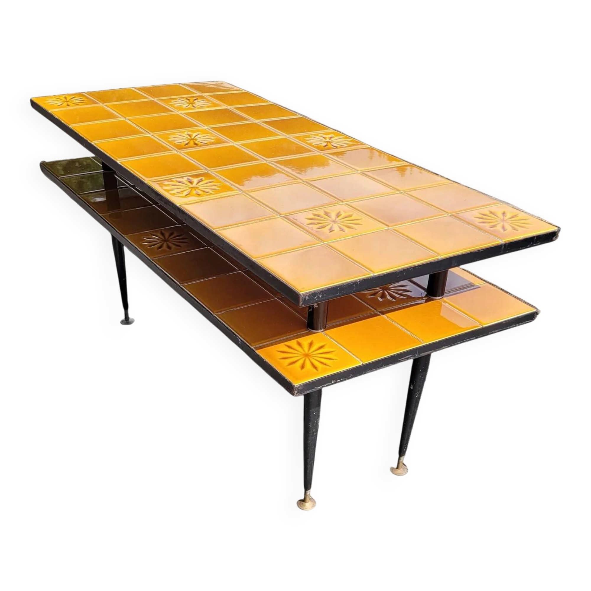 Table basse double plateau en céramique - Ref 1041