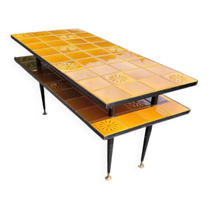 Table basse double plateau