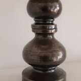 Italian Ceramic Table Lamp by Aldo Londi with Cork Lampshade, 1960