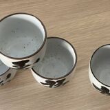 4 vintage stoneware cups