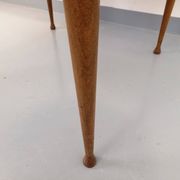 Round dining table in vintage Scandinavian style from the 50s and 60s in teak.