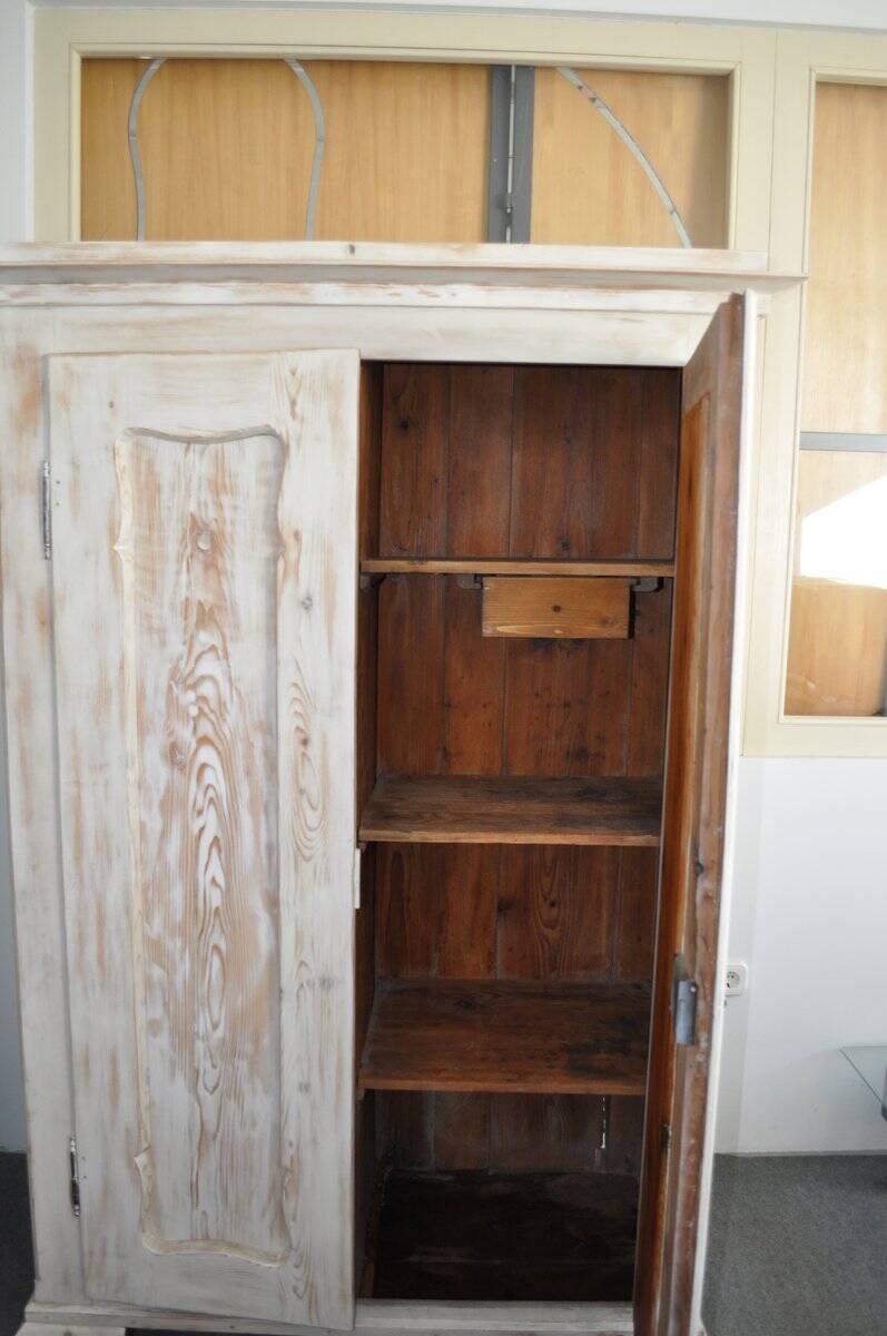 Painted double wardrobe in wood