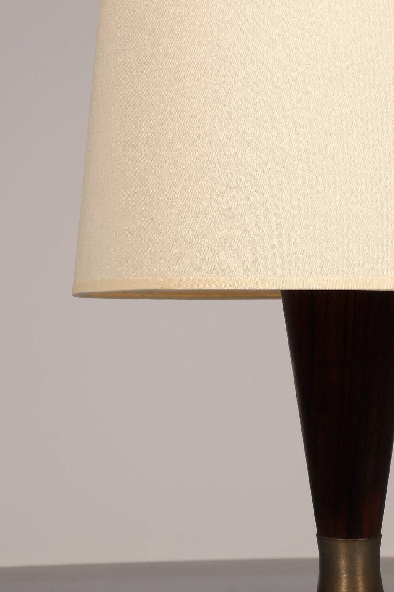 Vintage teak floor lamp with fabric shade from Parker Knoll, 1960s