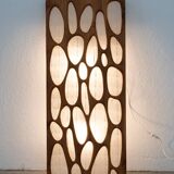 Wall light in cherry wood and rice paper, prod. Steelline 1980