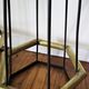 Five brass bar stools and vintage black metal 80s
