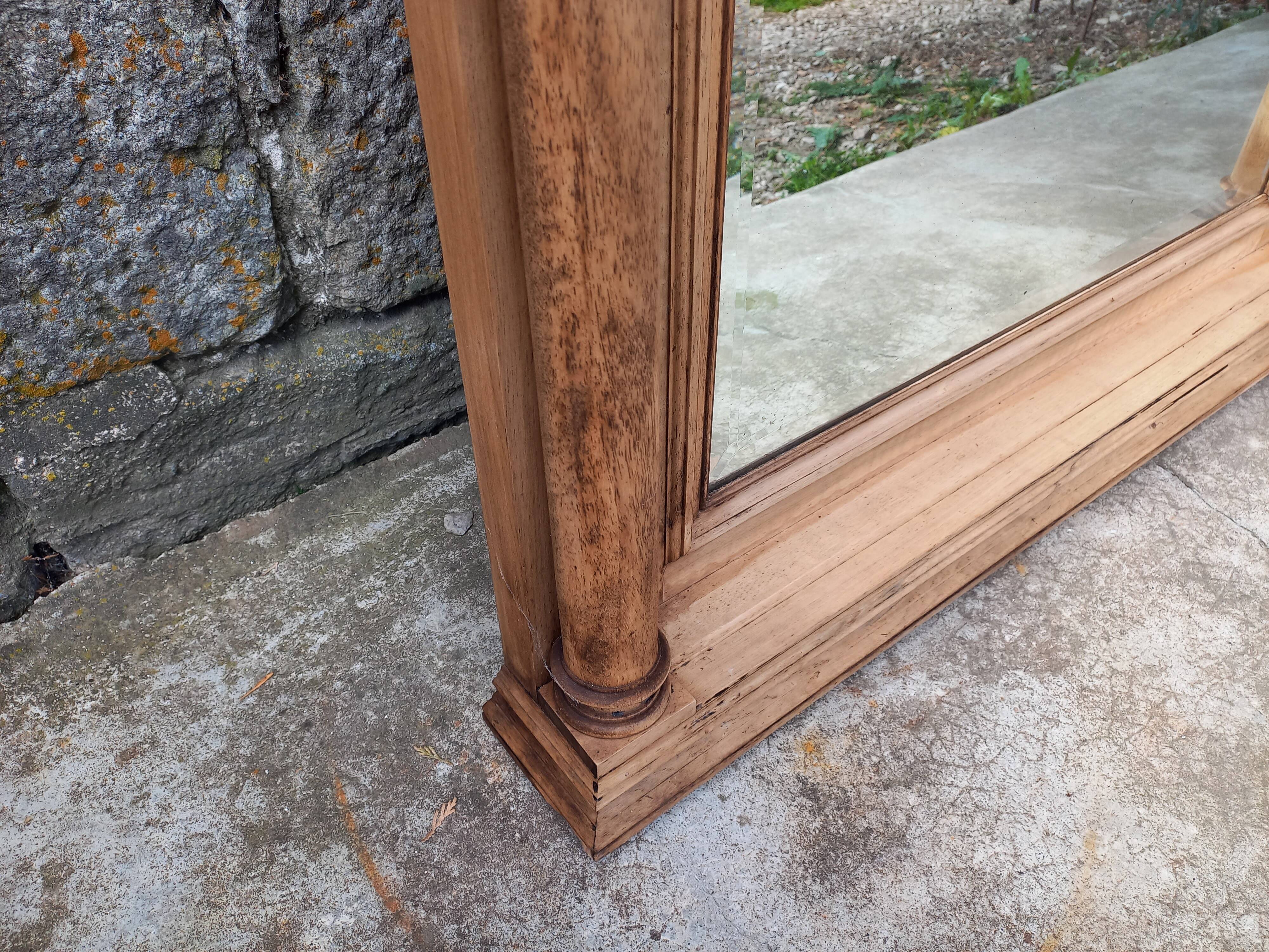 Carved wooden mirror, 168x112 cm