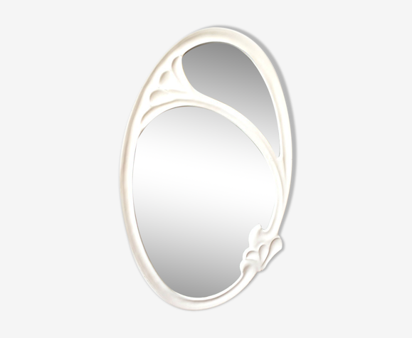 Miroir ovale Art déco, cadre fonte
