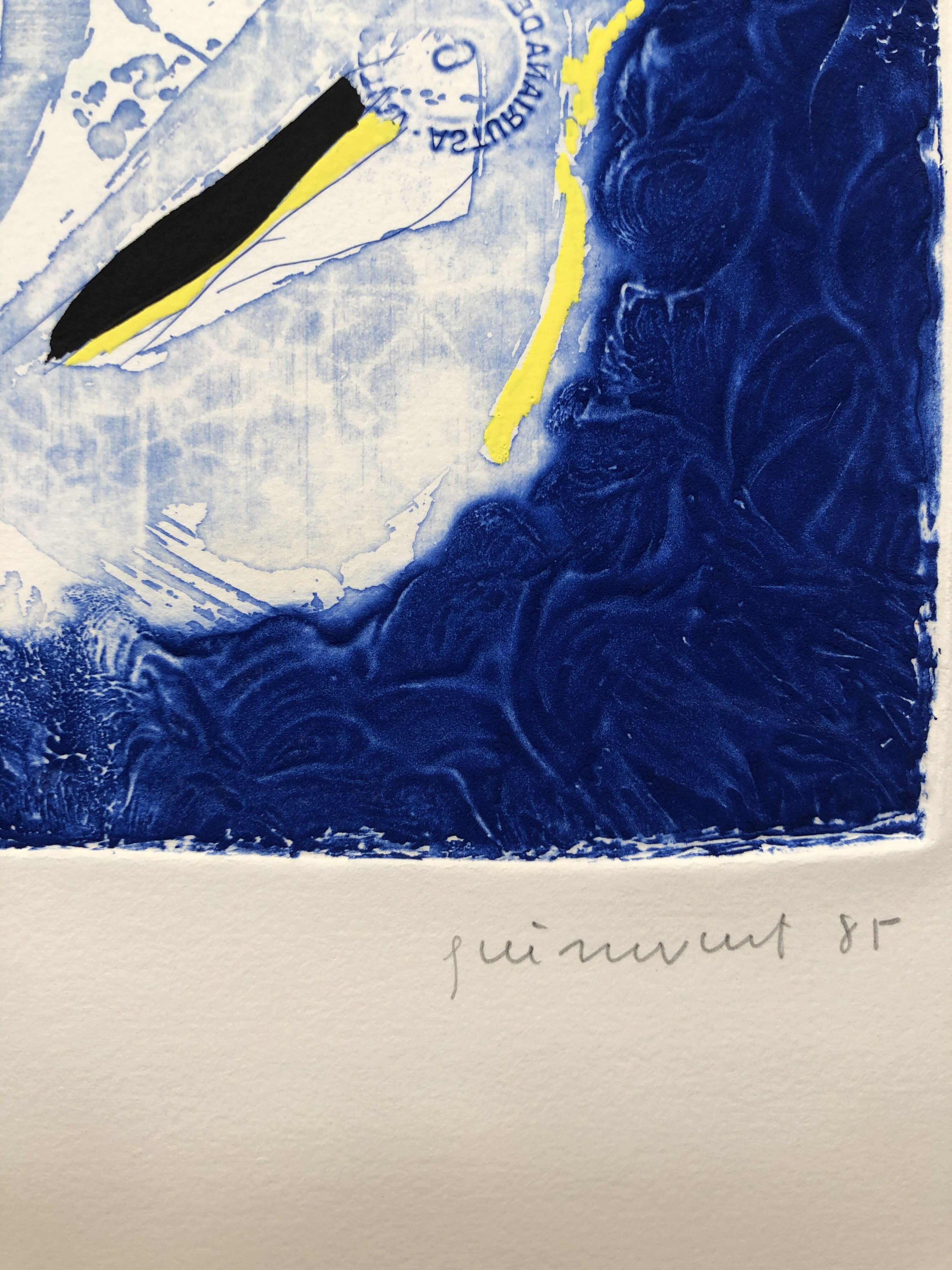 Josep guinovart, mare nostrum 14, 1985. original engraving signed and numbered