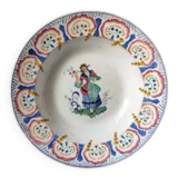 1870 / 1900 scallop shell Gien Faience Opaque / dancing woman