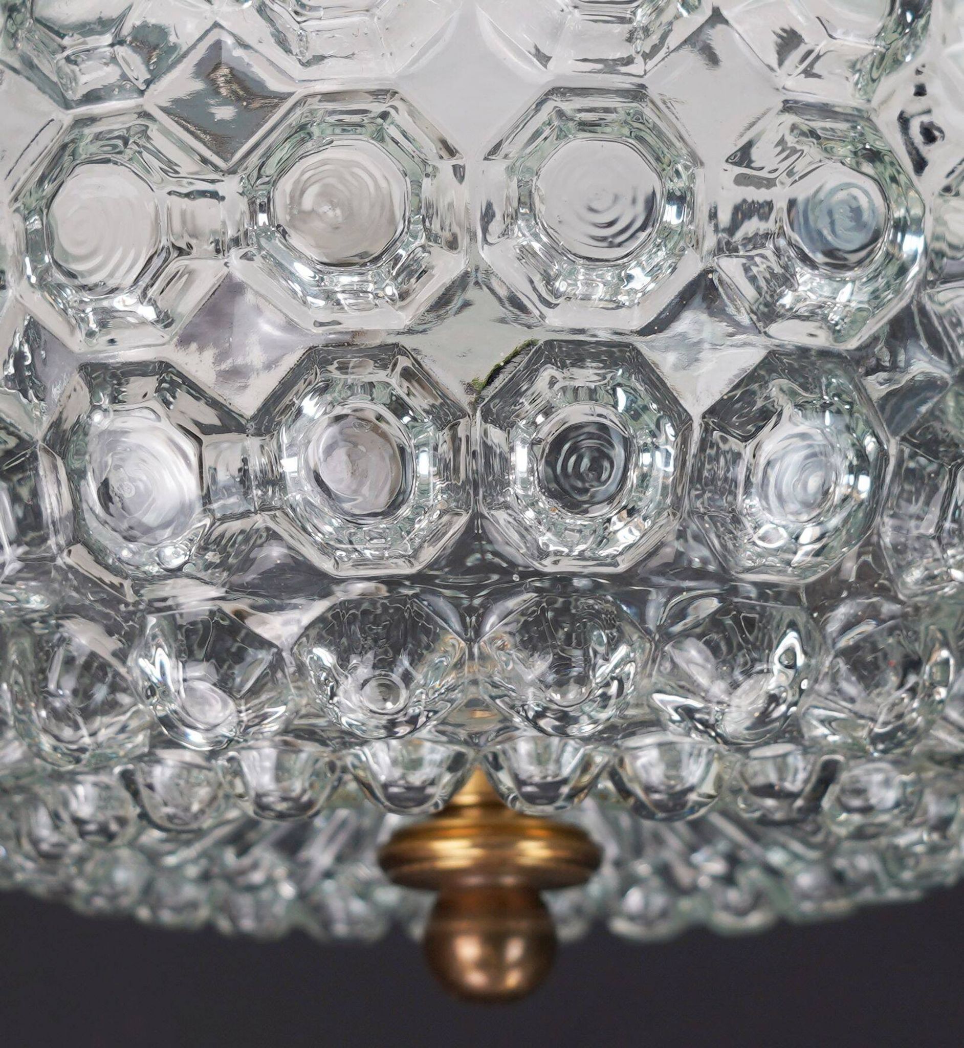 vintage limburg bubble glass ceiling LAMP model A 637 flush mount 1970s